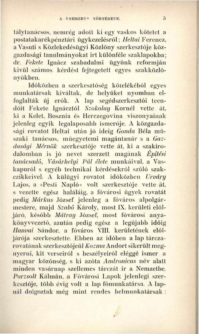 A»NEMZET«TÖRTÉNETE.
