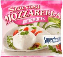 Szarvasi laktózmentes szeletelt mozzarella 3 db 279,- 329,22