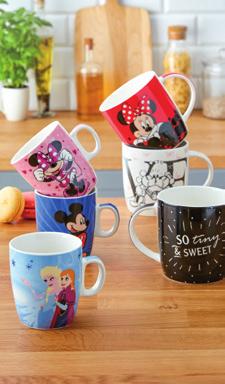 kerámia, mosogatógépben mosható, választható: Minnie egér, Jégvarázs vagy Mickey egér 200 ml, Minnie egér vagy Mickey egér 350 ml 590 Ft