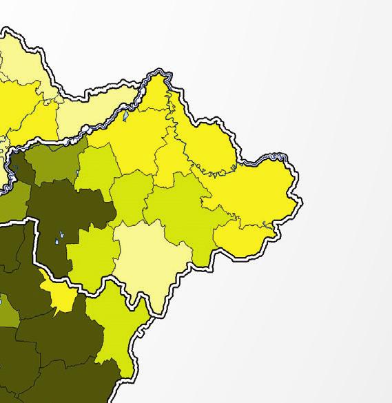 218-ban a megelőző évi öt helyett már csak három megye átlagos hektárára maradt egymillió forint alatt: Nógrád,