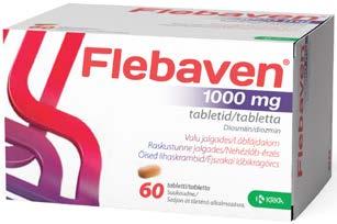 OI--1646/01 Flebaven 1000 mg tabletta 60 db A Flebaven felnőttek számára javallott: krónikus vénás elégtelenség okozta panaszok és tünetek (pl.