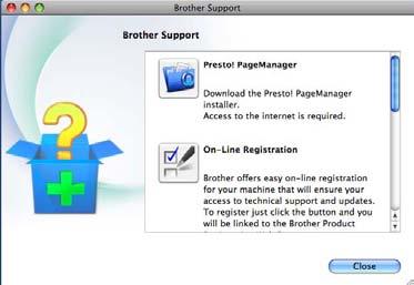 Általános tudnivalók A Brother támogatás elérése (Macintosh) 1 A telepítő program CD-ROM-ján megtalálja az összes olyan hivatkozást, amire szüksége lehet, például a webes támogatáshoz (Brother