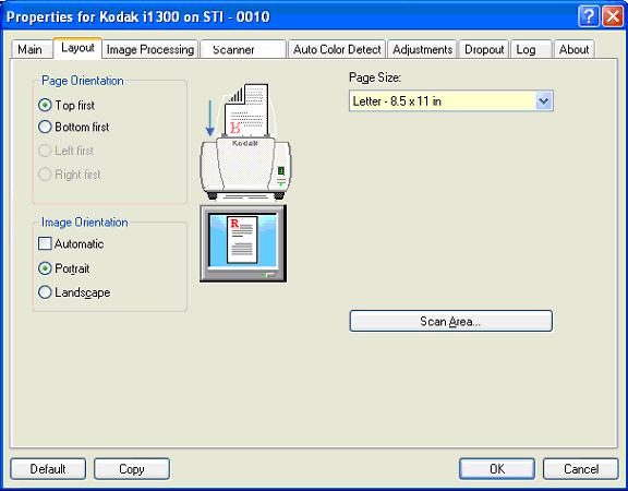 Layout Layout Page Orientation Top edge first Bottom edge first Left edge first Right edge first i1400 Top edge first Image