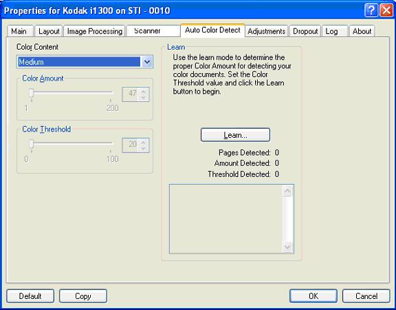 Auto Color Detect Auto Color Detect Color Content