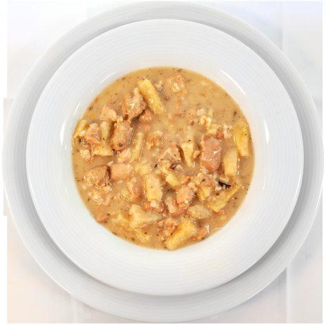 geräucherten Schweinekammfleisch Bean ragout with smoked pork