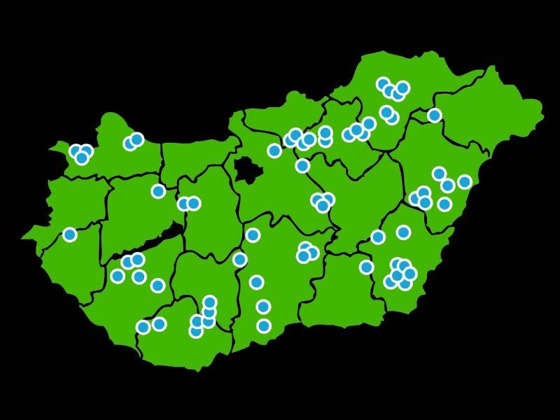 Az AGRODAT rendszere Országszerte 60 partnerrel rendelkezik a kutatási szakaszban
