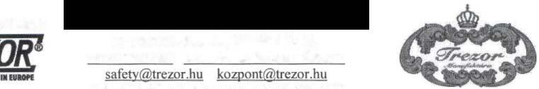 TREZOR EUROPE GROUP DR' - llluioft TREZOR-LIKTOR ZRT. H-56 Békéscsaba, Illésházi út 18. www.trezor.hu www.trezor.hu/manufaktura safety@trezor.hu kozpont@trezor.hu Tel.