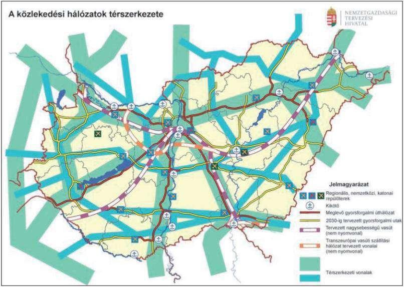 4. térkép: Magyarország közlekedési