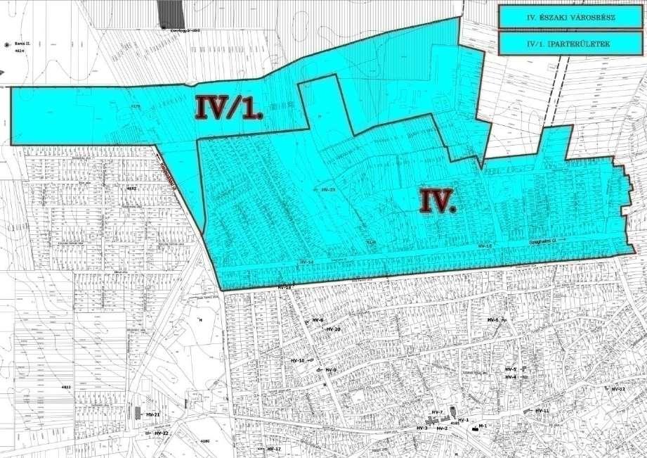 IV. Északi városrész 45. térkép: Északi városrész 42. táblázat: Az Északi városrész utcahatárai Forrás: saját szerkesztés Utcanév Oldal meghatározás Házszám, hrsz Deák Ferenc utca páratlan 1/1.