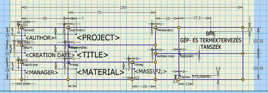 Rajz06 Attribútumos szövegmező 8 Inventor2010 Az előzőekben közölteknek megfelelőem töltse ki a Megnevezés