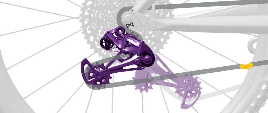 6 Derailleurs with Cage Lock: Release the Cage Lock by rotating the cage forward then carefully letting it return to the unlocked position.