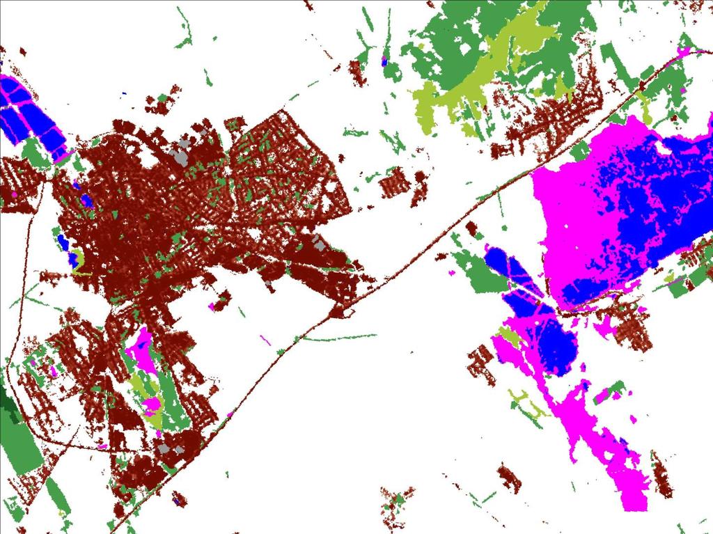 Nagyfelbontású felszínborítás rétegek (HRL2012) Tematikus rétegek Talajfedettség Lombkorona fedettség + Erdőtípusok (Forest Type) Füves területek - Grasslands Vizenyős területek Állandó vízfelületek