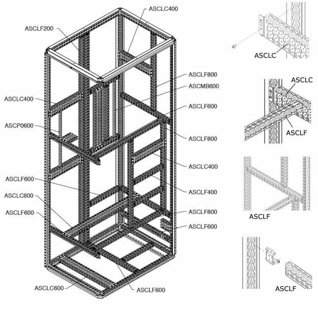 w Készüléktartó és szerelőprofilok AS/KS w Méretrajz 47 Készüléktartó profil 400x25/75mm, 4db 500x25/75mm, 4db 600x25/75mm, 4db 800x25/75mm, 4db 1000x25/75mm, 4db 1200x25/75mm, 4db Szerelőprofil