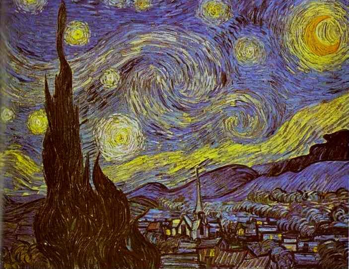 Atomok és térelmélet festészeti analógiák A pointillizmus és Van Gogh kései képei bizonyos értelemben a figurális festői kifejezés két szélső határa. Egyik a kép teljes atomizálását (ld. pl. a 23.