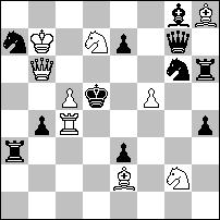 Gábor Tar, Debrecen Die Schwalbe 2014/Febr/No.15816 (05/25 p) #2vvvvv (9+11) C+ 1. 4 b4? [2. f3 #] but 1... e5! 1. c7? [2. b6 #] but 1... f6! 1. b4? [2. f3 #] but 1... e5! 1. g7?