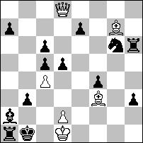 Gábor Tar, Debrecen Superproblem 2014/TT-115 3.Prize (02/25 p) #5vv (6+13) C+ 1.c d5? [A] [2.Be4 #] 1...c d5 2.Q d5 [B] /pos.a1/ [3.Qe4/Qd3/Qf5/Be4#] 2...e5! 3.Q/B e5 S e5 4.B/Q e5 Rd6!! 5.?? 1...Se5 2.