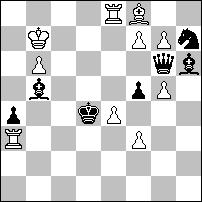 János Csák, Kötegyán "e4-e5" Don Gorgiu - 50 JT, 2013 II. Prize (01/34p) H#2 6 sol. (10+7) C+ 1. xe8 f7xe8= 2.
