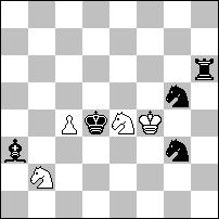 János Csák, Kötegyán The Problemist 2015 (04/30p) h=3.5 See text (4+5) C+ a) 1... xg3 2. h4 xh4 3. d6 xg5 4. f4 + xf4 = b) b2-->e5 1... xg5 2.