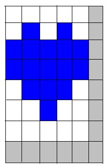 Új karakterek definiálása A karakterek általában 5x7-es