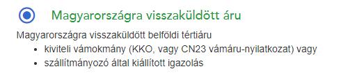 4 Hazatelepülő/szokásos lakhelyét közösségbe áthelyező természetes személy küldeménye Hazatelepülő/szokásos lakhelyét közösségbe áthelyező