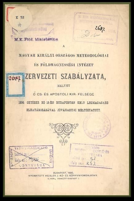 1896. SzMSz Az intézet