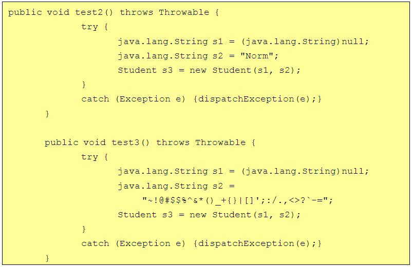 OO programok tesztelése: JCrasher példa