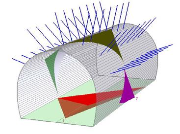 ezek értéke FS=0, kőzetbiztosítás nélkül. Kőzethorgonyok használatával, végül meg a teljes, már lőttbeton biztosítással (13 cm-es vastagsággal) a következő értékek jöttek ki: Keleti lejtősakna: 1.