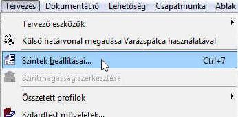egy több szinten keresztül végighúzódó fal. A szinteket úgy érdemes kialakítani, hogy az egy lapon megjeleníteni kívánt alaprajzo(ka)t határolja. A szinteket tetszőlegesen elnevezhetjük (pl.