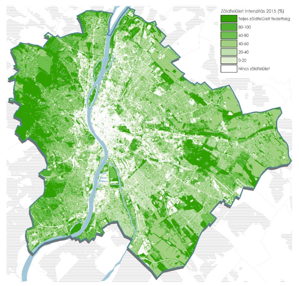 ZÖLDFELÜLET-INTENZITÁS 2015 Dr.