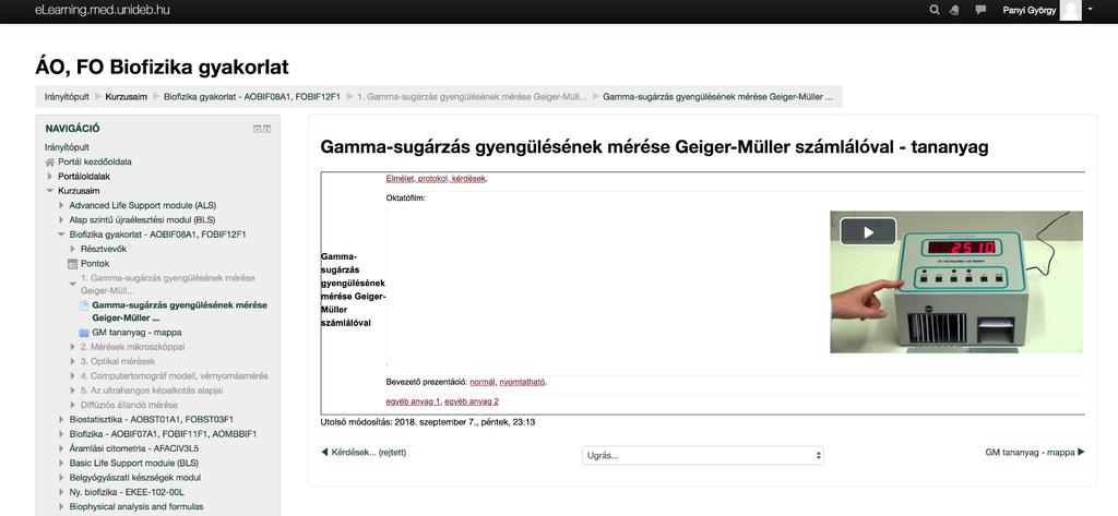 Tankönyvek Előadáskurzus (elmélet) Kötelező
