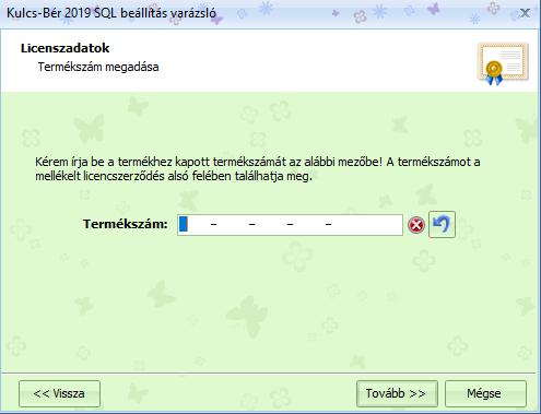 A Tovább gombokkal végig tudjuk léptetni a beállítás varázslót. A varázsló a későbbi programindításokat követően már nem ugrik fel. A bérprogram minden verziója hálózatba köthető.