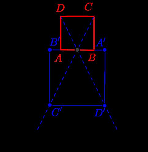 (a) Adatok felvétele: k (S; r) és k (S ; r ) kör; (b) SS egyenes; (c) r sugár; (d) r r sugár; (e) T és T rendre az r és k, illetve r sugár és k közös pontja; (f) a keresett O pont a T T és SS
