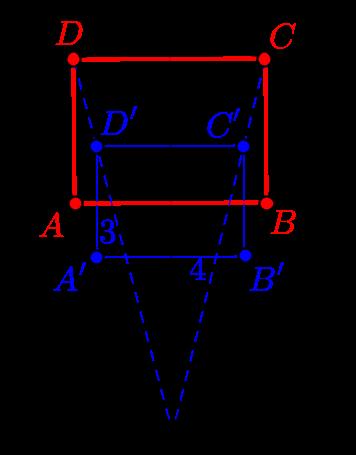 (a) Adatok felvétele: Adatok felvétele: az OQP körcikk; (b) t a körcikk tengelye; (c) A az OP szakasz belső pontja; (d) A B szakasz, B az AQ szakaszra illeszkedik, valamint a t az A B szakasz