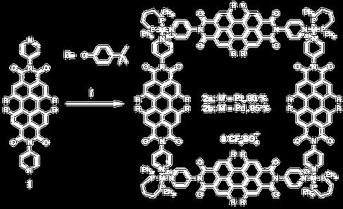 amelyeknek a molekulaszerkezetét egykristálydiffrakcióval is meghatározták. A monomerek képződésének okát Stang és Cao elektronos és sztérikus okokban látta.