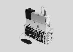 Technical data Pilot air switching valve, width 18 mm, 26 mm Function 1) -M- Flow rate 150 l/min (18 mm) 450 l/min (26 mm) -K- Valve width 18 mm 26 mm -P- Voltage 24 V DC -L- Operating pressure 0.