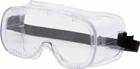 Védőszemüveg Eco Az ütésálló polikarbonát védőfelületű lencse kiváló védelmet nyújt a repülő részecskék, a durva por, a fröccsenő víz és a porlasztott anyagok ellen. Közvetlen szellőzés.