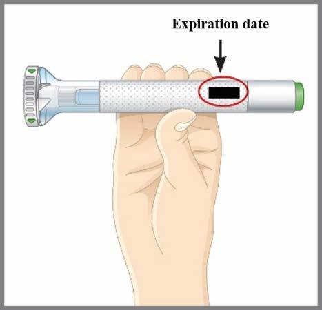 1c Lejárati dátum Vizsgálja meg az előretöltött injekciós tollat. Ellenőrizze a címkét. Bizonyosodjon meg róla, hogy a felirat szerepel rajta. A gyógyszernek belül tisztának, átlátszónak kell lennie.