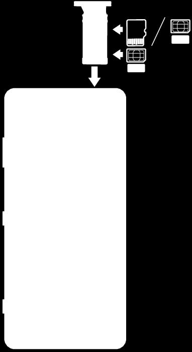 Két nano SIM-kártya vagy egy nano SIM-kártya és egy memóriakártya behelyezése Ne vágja le a SIM-kártyát, mivel ezzel a készülék sérülését okozhatja. 1 Húzza ki a SIM-kártya tálcáját.