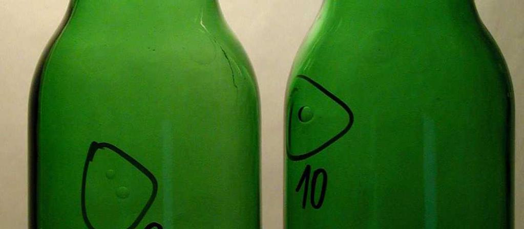 Kémiai reakciókból származó buborékok Sample: Green Glass Bottles Sample Dimension [mm] D.EQ.