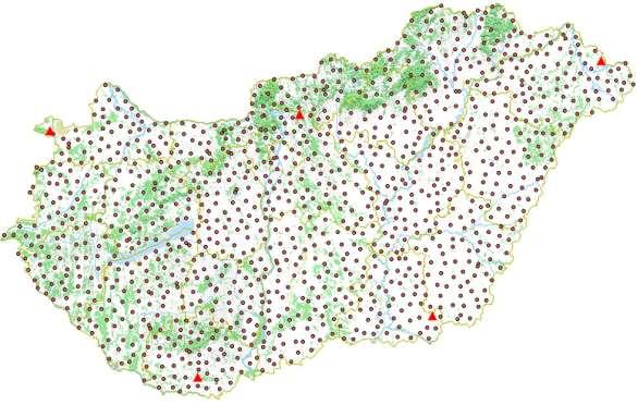 EOVA elsőrendű 141 pontja Két vizsgálati hálózat I. rendszer: ETRS89 II.