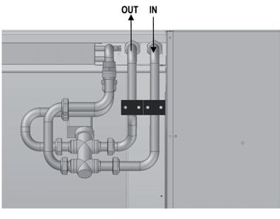 A fűtési hőcserélő csatlakozásai a 75-100 egységekhez ⅜, a 150-200 típusokhoz pedig ¾. Fűtési hőcserélő csővezetékeinek nyílása 4.