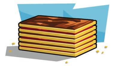 89. Sütemények Jázmin születésnapjára az édesanyja süteményt sütött. A téglalap alakú tepsiben lévő süteményt egyforma, négyzet alakú darabokra szeletelte fel.