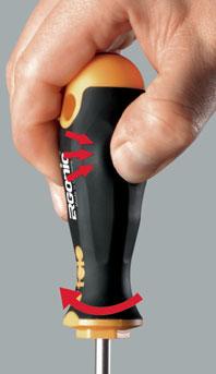 The impact proof handle core is coated with elastic, scratch resistant elastomer containing cells of highly flexible plastics. A markolat mindig tökéletesen illeszkedik a tenyérhez.