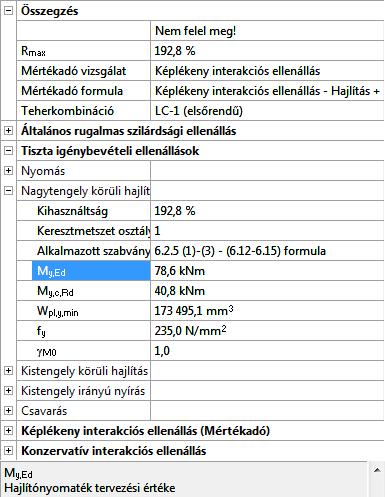 Vizsgálat típus Keresztmetszet alakja Tiszta esetek 6.7 6.7.3.2 (6.30) 6.7.3.2 (ábra 6.19), 6.7.3.4 6.7.1 (9), táblázat 6.3 Interakció 6.7.3.6 (6.45) 6.7.3.7 (6.