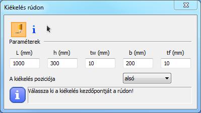 A kiékelés elhelyezéséhez először ki kell választani a rúdon a kiékelés kezdőpontját (ahol a