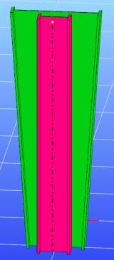 A nagyobbik szelvény súlypontja legyen a tengelyvonalon: a nagyobb H értékű rúdvég középpontján átmenő tengelyt helyezi az eredeti rúd tengelyére 3.