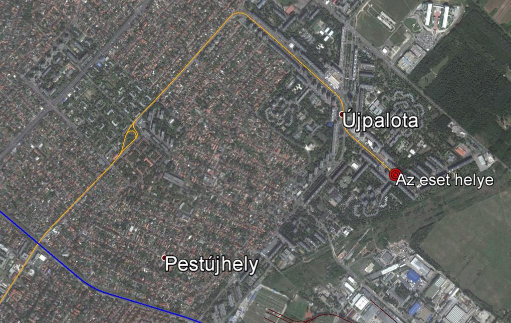 Bejelentések, értesítések 2. ábra: a baleset helye A KBSZ ügyeletére az esetet 2014. február 10-én 16 óra 16 perckor (a bekövetkezés után 12 perccel) jelentette a BKV Zrt. fıdiszpécsere.