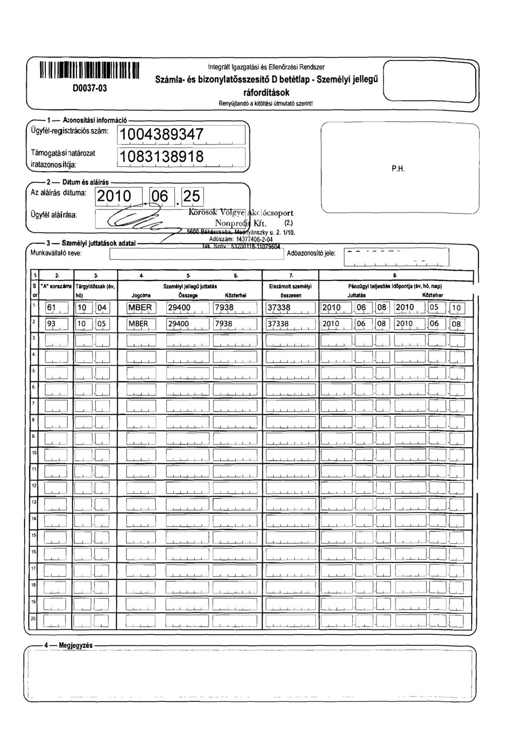 11111111111111111111111111111111 00037-03 1 Atonosítási információ.