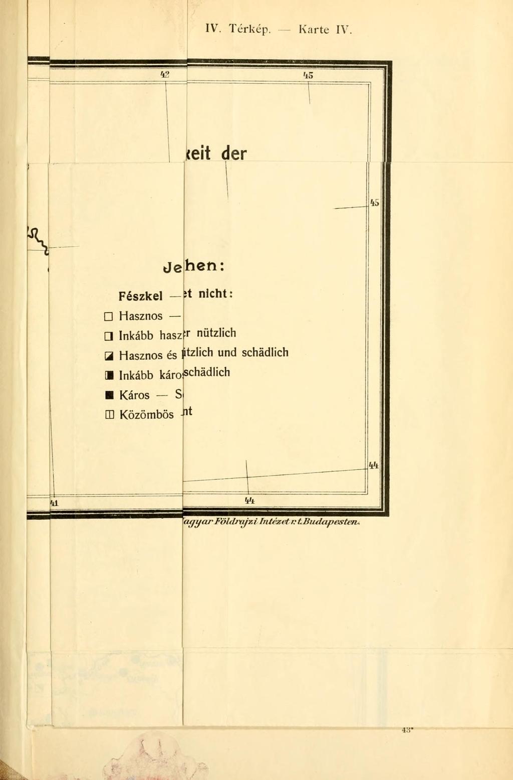 IV. Térkép. Karte IV.