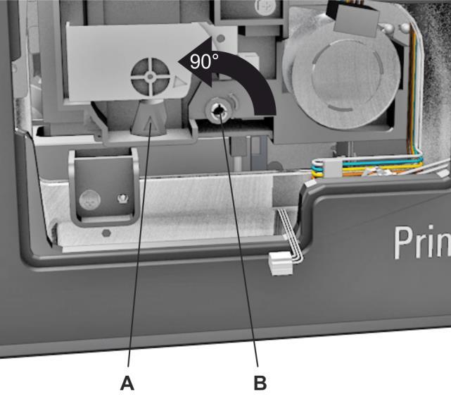 A tisztítóegység levétele előtt a nyomtatófejet a kireteszelési helyzetbe kell vezetni (lásd az alábbi ábrát). 161.